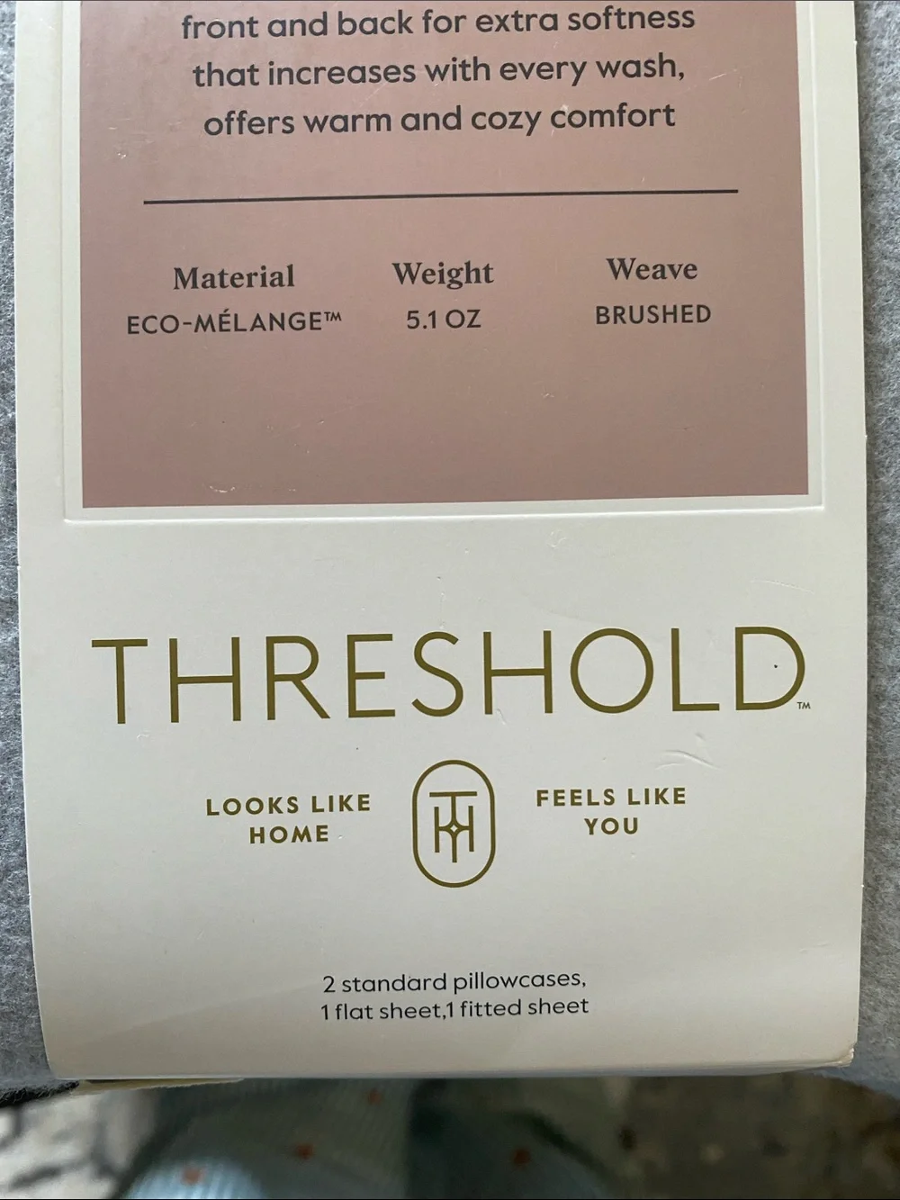 NWT Threshold Ultra Soft Flannel Sheet Set - Light Gray